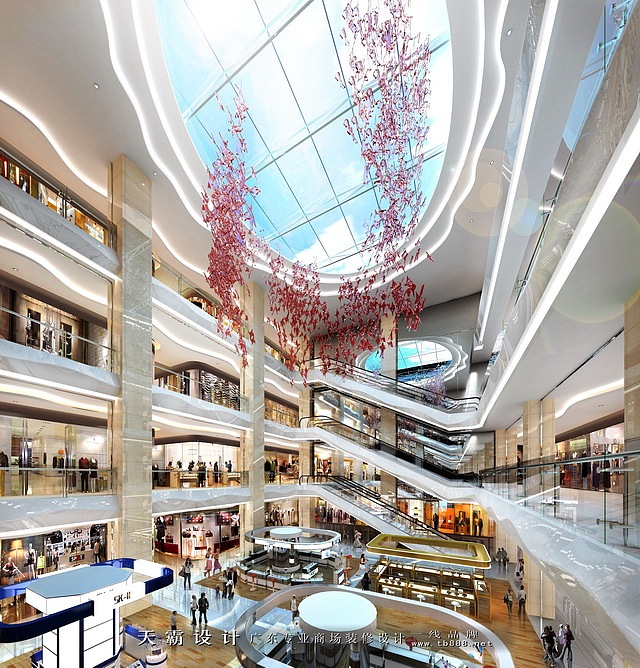 大型綜合性江門商場(chǎng)裝修設(shè)計(jì) 天霸設(shè)計(jì)效果圖參考